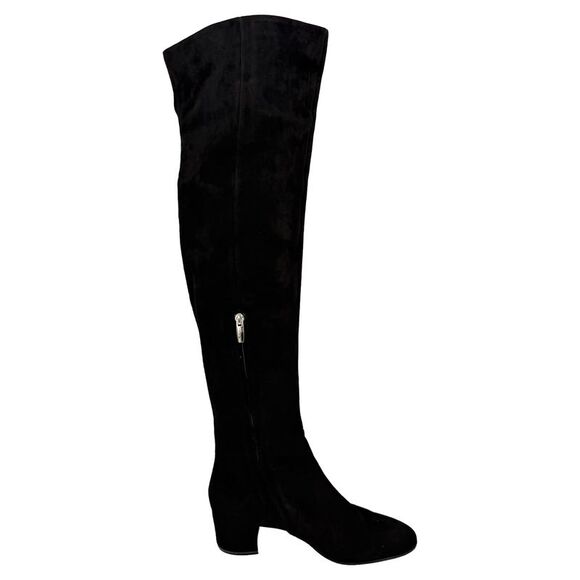 Gianvito Rossi Shoes - Gianvito Rossi Almond-Toe Knee-High Boots in Black Suede